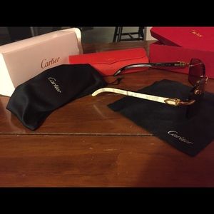 authentic white buffalo horn cartier sunglasses
